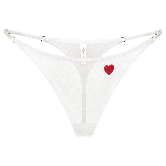 Adore White Thong