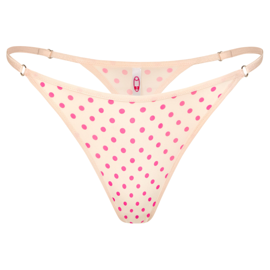 White Pink Dot Thong