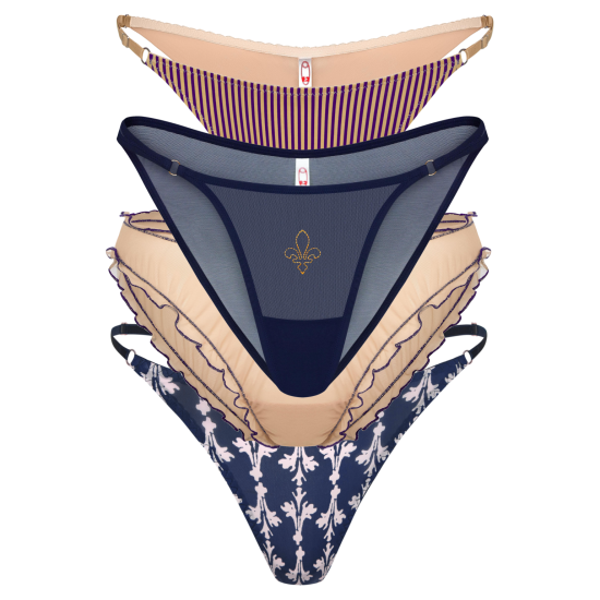 набір жіночих трусиків Fleur de Lys різних моделей: сліпи, стрінги, бразиліано від бренду Not Your Fault