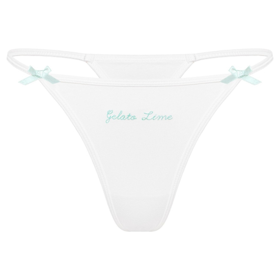 Lime Bow Thong