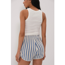 navy mini shorts back
