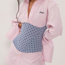 sapphire dot underbust corset